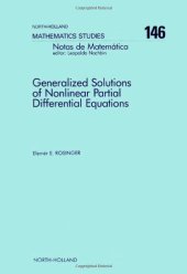 book Generalized solutions of nonlinear partial differential equations