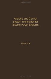 book Analysis and Control System Techniques for Electric Power Systems, Part 4 of 4