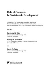 book Role of cement science in sustainable development : proceedings of the international symposium held at the University of Dundee, Scotland, UK on 3-4 September 2003