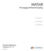 book MATLAB The Language of Technical Computing: Function Reference Volume 2: F - O