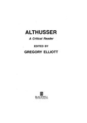 book Althusser: A Critical Reader