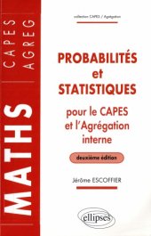 book Probabilités et statistiques pour le CAPES externe et l’Agrégation interne de Mathématiques