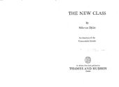 book The New Class - An Analysis of the Communist System