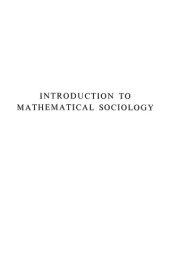 book Introduction to Mathematical Sociology