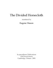 book The Divided Horsecloth, translated by Eugene Mason