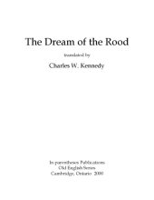 book The Dream of the Rood, translated by Charles W. Kennedy