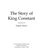 book The story of king Constant, translated by Eugene Mason