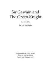 book Sir Gawain and the Green Knight, translated by W. A. Neilson