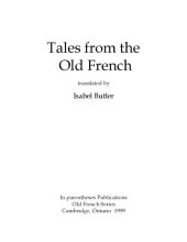 book Tales from the Old French, translated by Isabel Butler