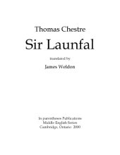 book Sir Launfal, translated by James Weldon