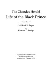 book Life of the Black Prince, translated by Mildred K. Pope and Eleanor C. Lodge