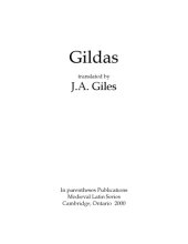 book Gildas, translated by J. A. Giles