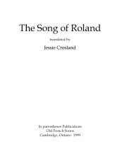 book The song of Roland, translated by Jessie Crosland