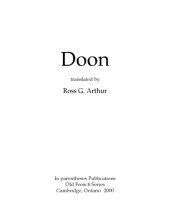 book Doon, translated by Ross G. Arthur