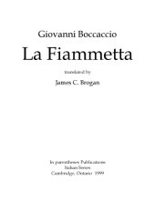 book La fiammetta, translated by James C. Brogan