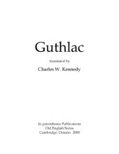 book Guthlac, translated by Charles W. Kennedy