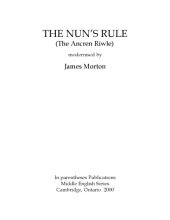 book The nun’s rule (The ancren riwle), modernised by James Morton