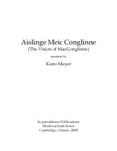 book Aislinge Meic Conglinne (The vision of MacConglinne), translated by Kuno Meyer