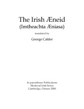 book The Irish Æneid (Imtheachta Æniasa), translated by George Calder