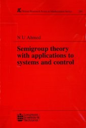 book Semigroup theory with applications to systems and control