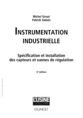 book Instrumentation industrielle : spécification et installation des capteurs et vannes de régulation