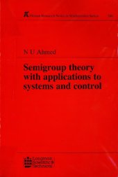 book Semigroup theory with applications to systems and control