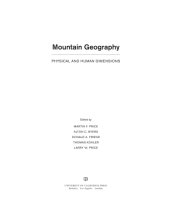 book Mountain Geography  Physical and Human Dimensions