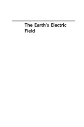 book The Earth's Electric Field  Sources from Sun to Mud