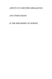 book Aspects of Scientific Explanation and Other Essays in the Philosophy of Science