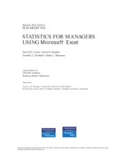 book Statistics for Managers Using Microsoft Excel (Custom Edition)