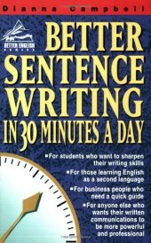 book Better Sentence Writing in 30 Minutes a Day