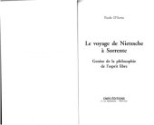 book Le voyage de Nietzsche à Sorrente : genèse de la philosophie de l’esprit libre