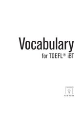 book Vocabulary for TOEFL IBT - 500 words