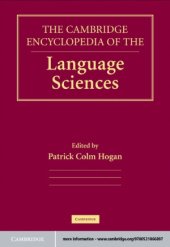 book The Cambridge Encyclopedia of the Language Sciences