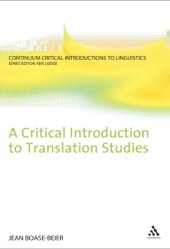 book A Critical Introduction to Translation Studies