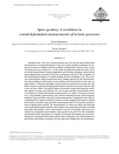 book Space geodesy: A revolution in crustal deformation measurements of tectonic processes