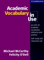 book Academic Vocabulary in Use