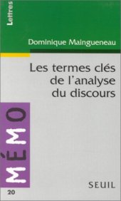 book Les termes clés de l’analyse du discours