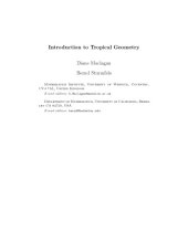 book Introduction to Tropical Geometry