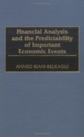 book Financial Analysis and the Predictability of Important Economic Events