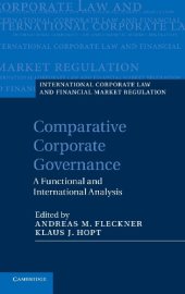 book Comparative Corporate Governance: A Functional and International Analysis