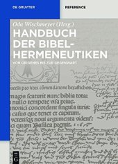 book Handbuch Der Bibelhermeneutiken: Von Origenes Bis Zur Gegenwart