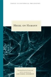 book Hegel on Hamann