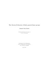 book The Morava E-theories of finite general linear groups