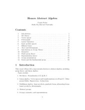 book Honors Abstract Algebra (Course Notes, Math 55a, Harvard University)