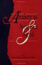 book Anxiety as Symptom and Signal