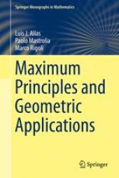 book Maximum Principles and Geometric Applications