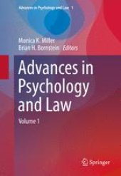 book Advances in Psychology and Law: Volume 1