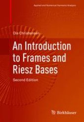 book An Introduction to Frames and Riesz Bases