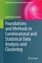 book Foundations and Methods in Combinatorial and Statistical Data Analysis and Clustering